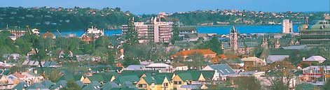 Hillside view of Dunedin