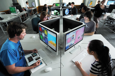 Students in lab square